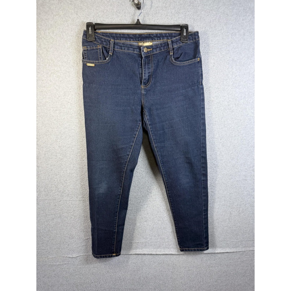 Miss Tina Jeans Womens 10 Blue Rinse Wash Mid Rise Skinny Ankle Denim Pants
